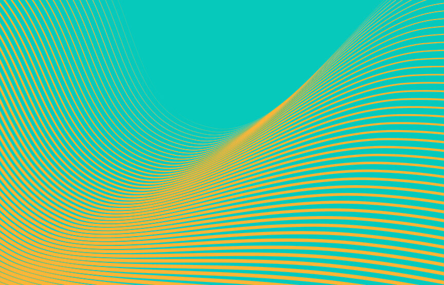 teal orange lines 