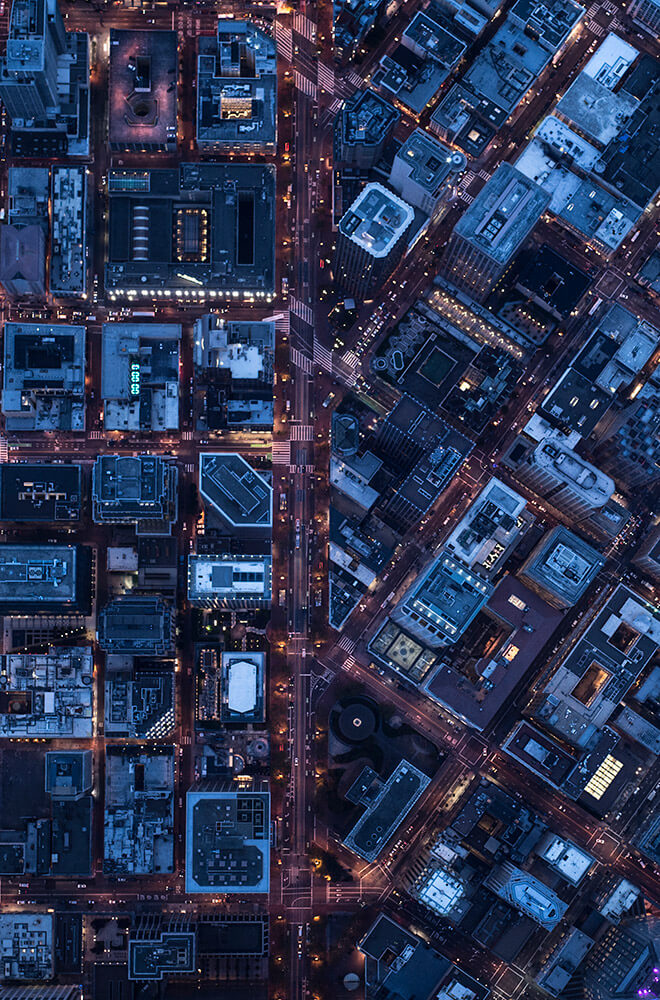 aerial view of city