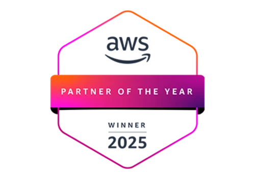 AWS Global Defense Consulting Partner of the Year award badge