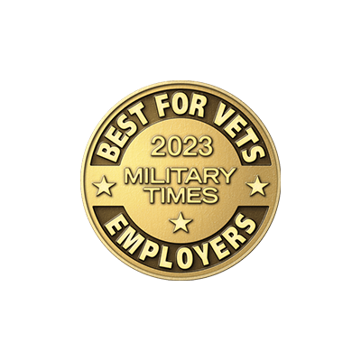 Military Times Best for Vets Employer 2023 award seal