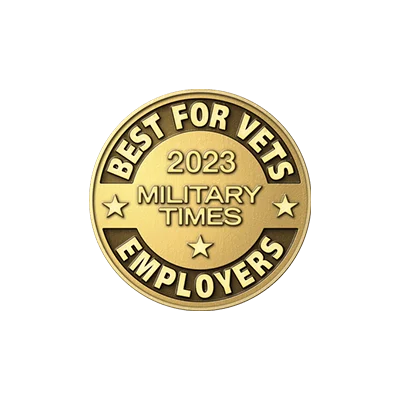 Military Times Best for Vets Employer 2023 award seal