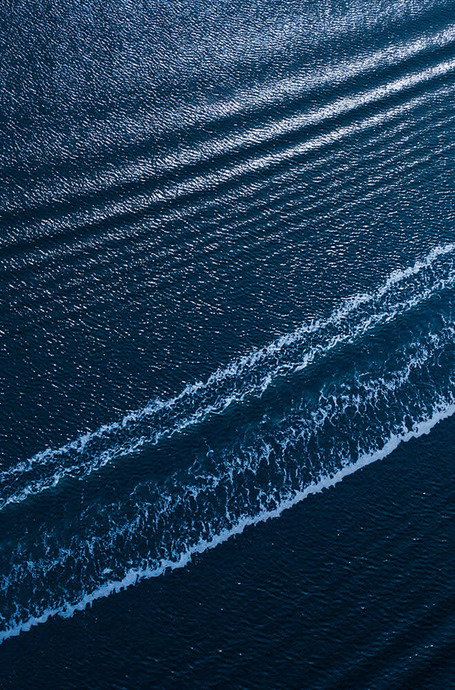 tracks on water