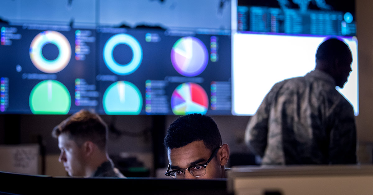 people in a cyber room