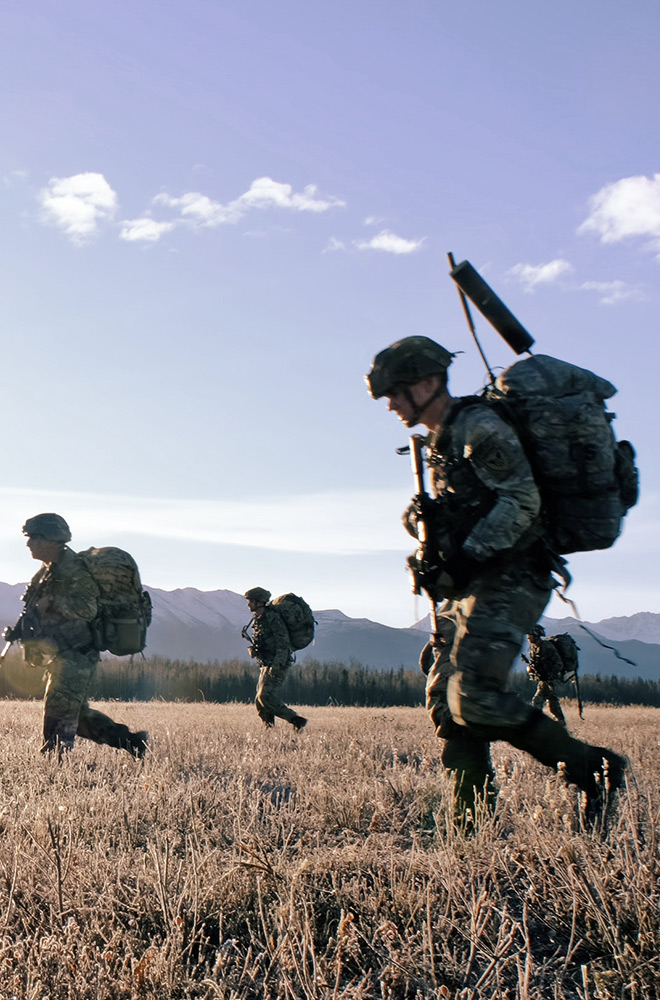 soldiers walking
