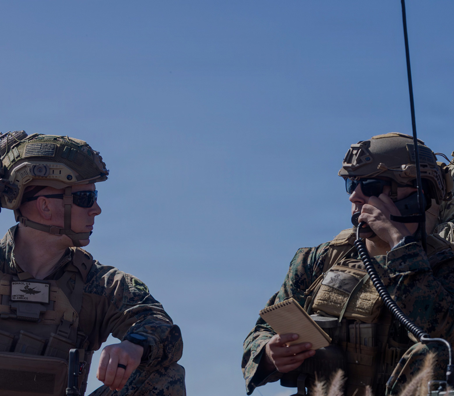 soldiers on the radio