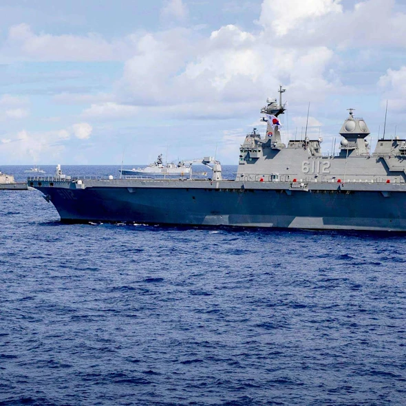 ship on the Pacific Ocean