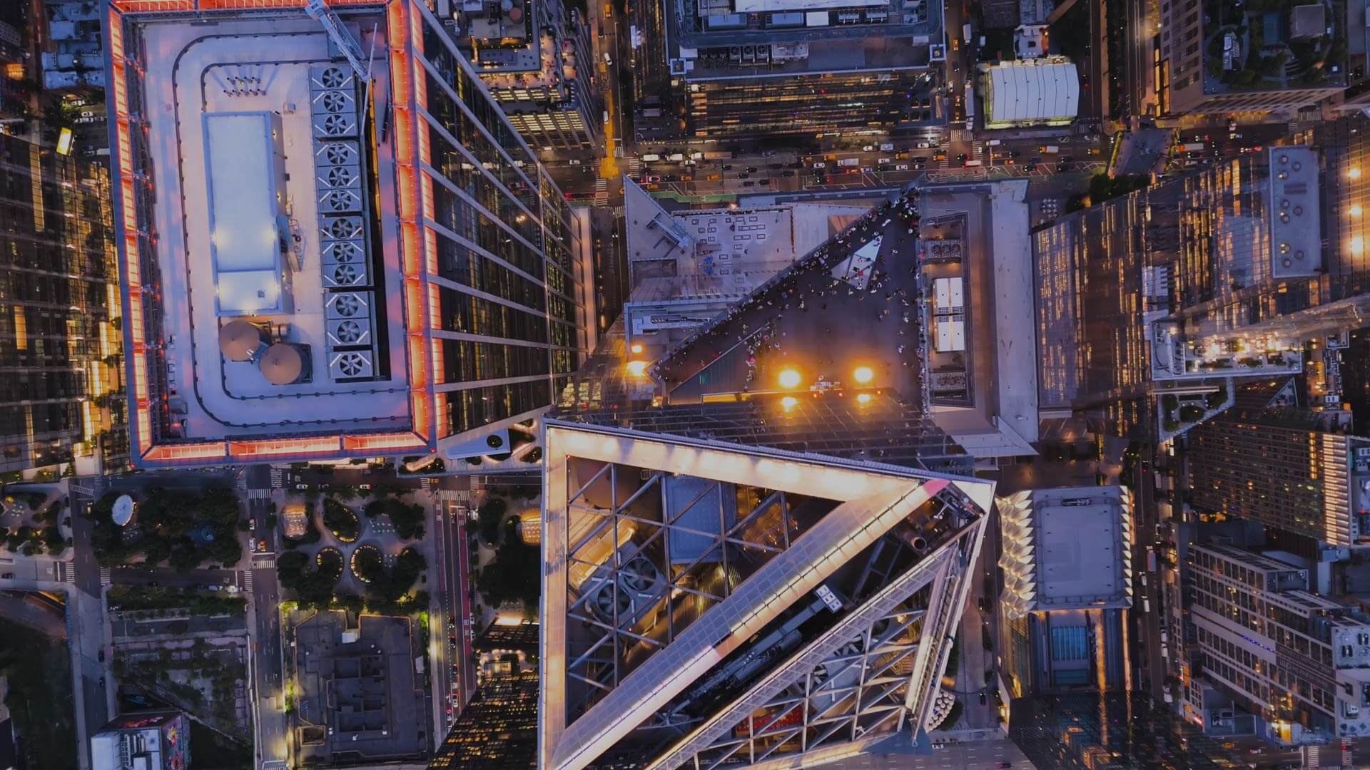 aerial view of city