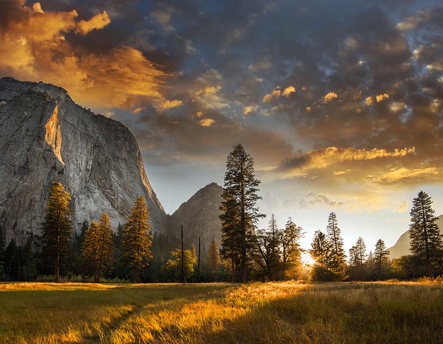 Sunset over mountains