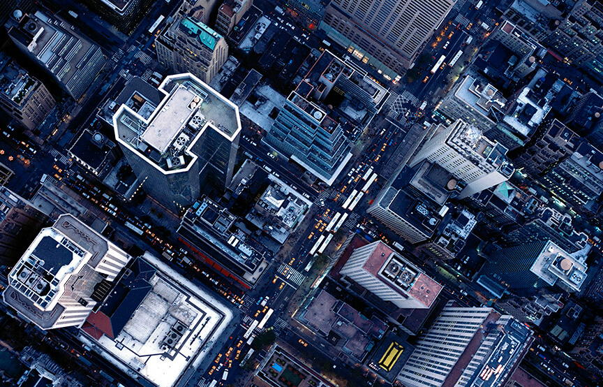 aerial view of cities