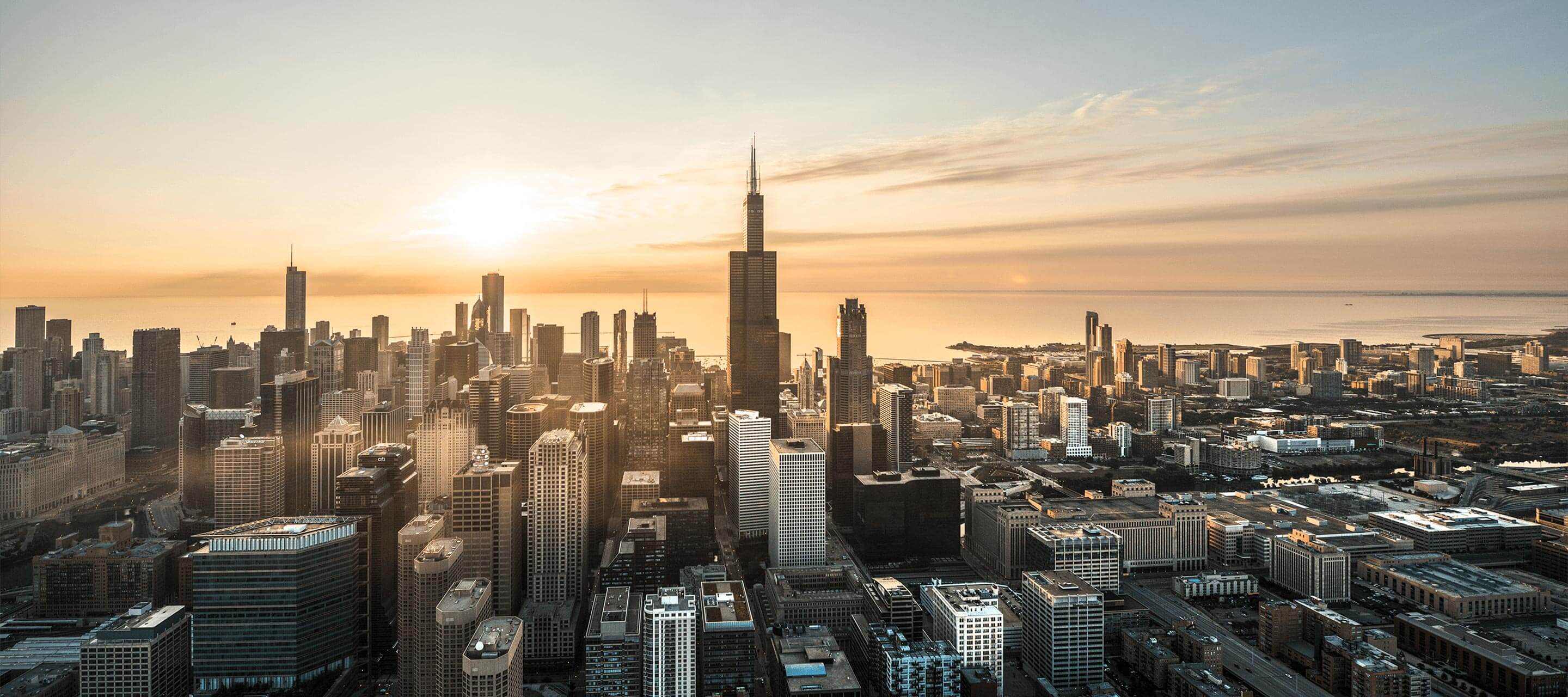 cityscape at sunrise