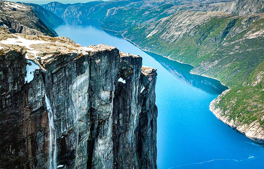 cliff and water