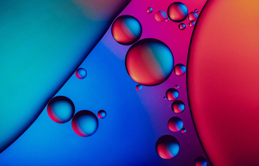 colorful abstract molecules 