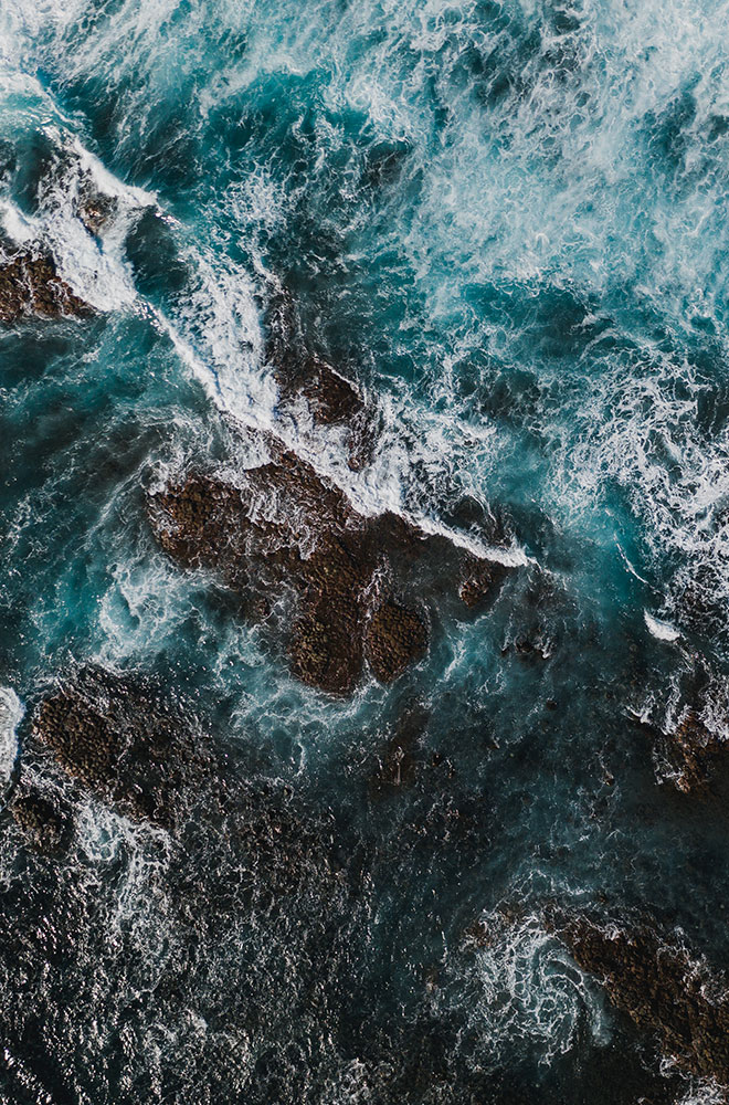 Arial shot of sand