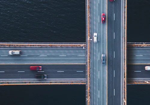 aerial view of roads