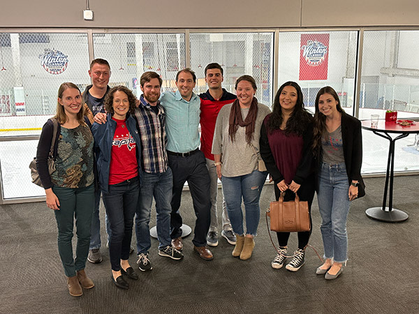 GDIT's Aspire ERG members at a Capitals game