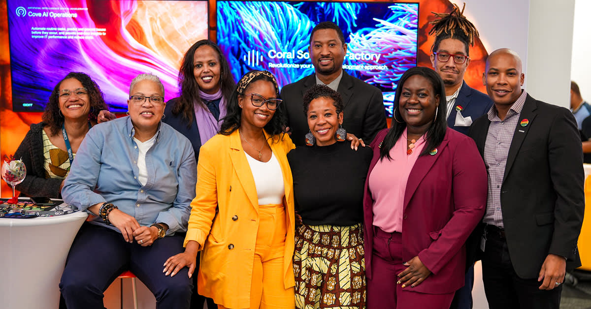 Members of GDIT's Black Employee Network (BEN) together during our 2024 Black History Month event