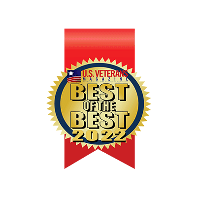 text on image reads "US Veterans Magazine Best of the Best 2022"