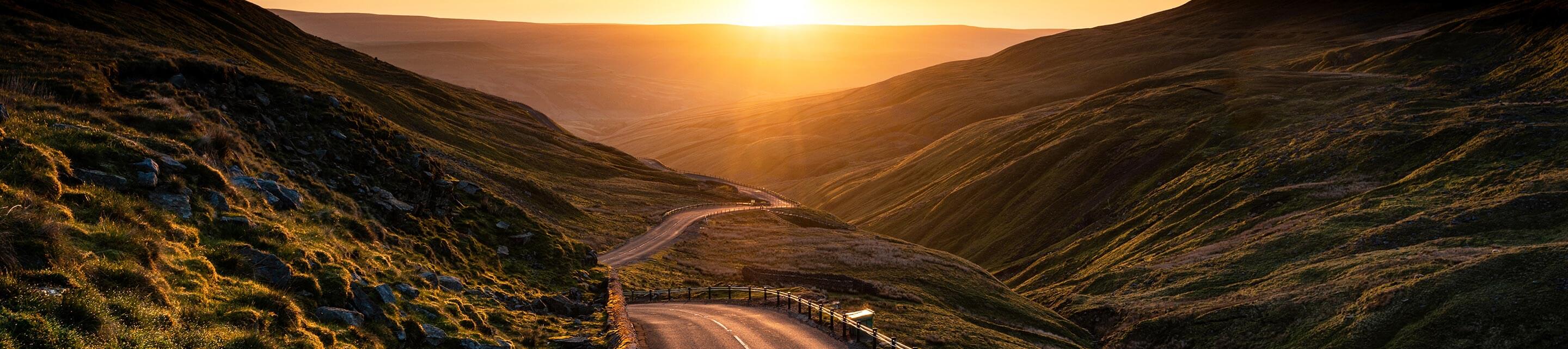 Sunset over landscape