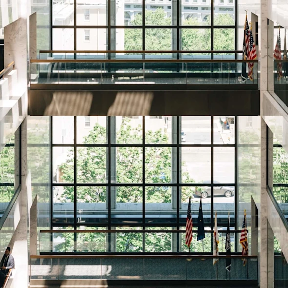 inside of an office building