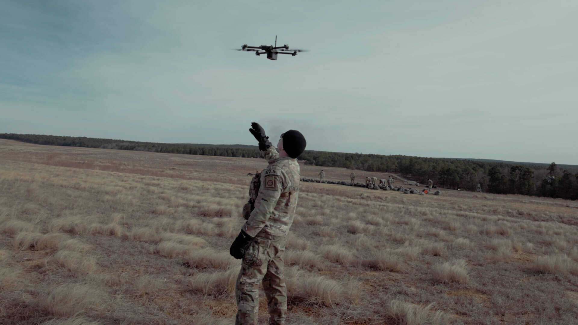 Solider with drone