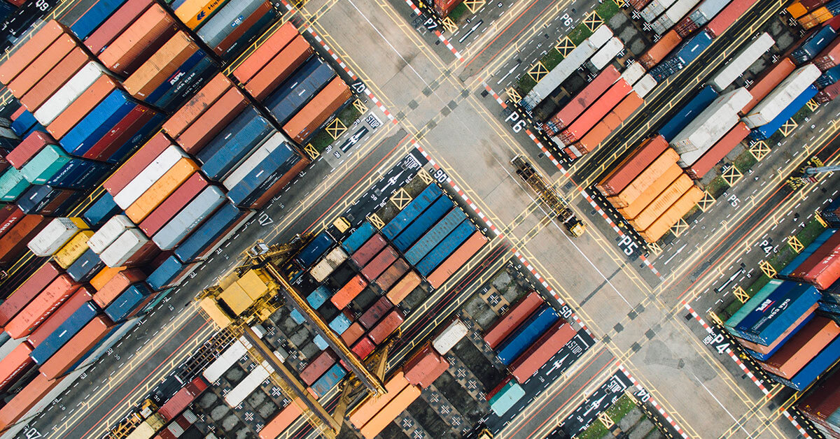 Shipping containers from overheard