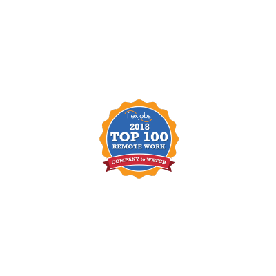 flex jobs top 100 remote work logo from 2018