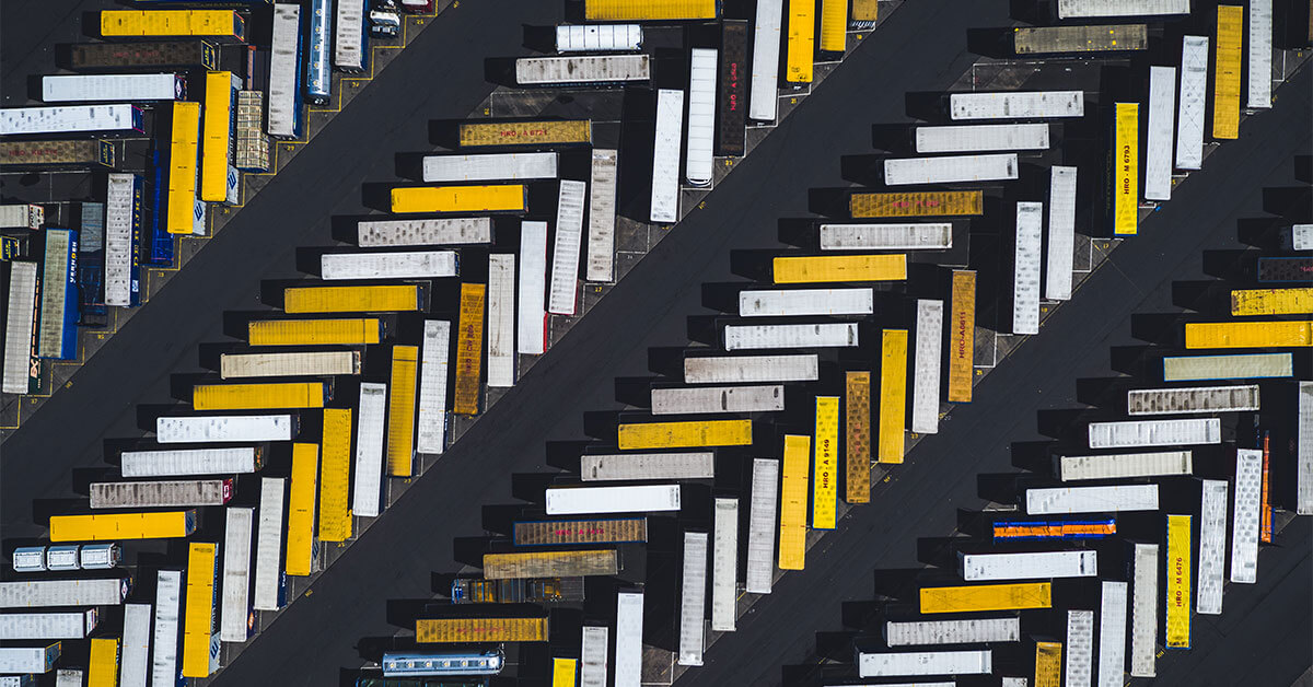 yellow and white shipping crates