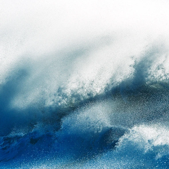 image shows a wave with a spray back