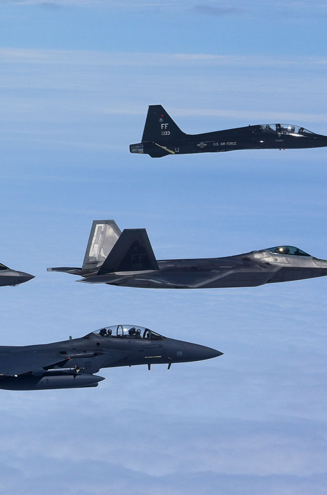 military planes in sky