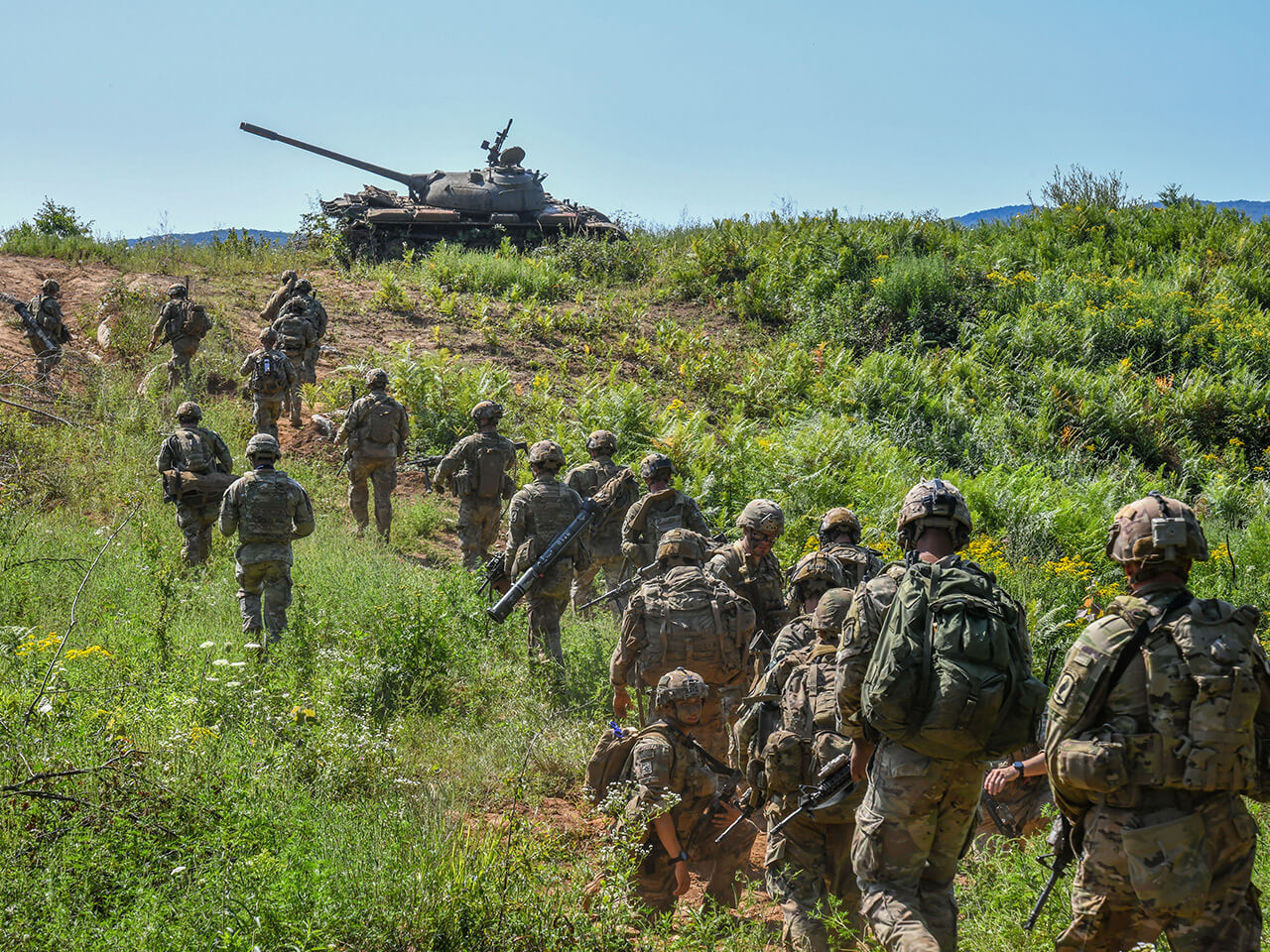 soldiers marching on