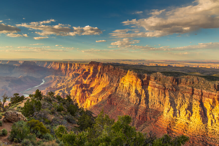 canyons with a blue sky