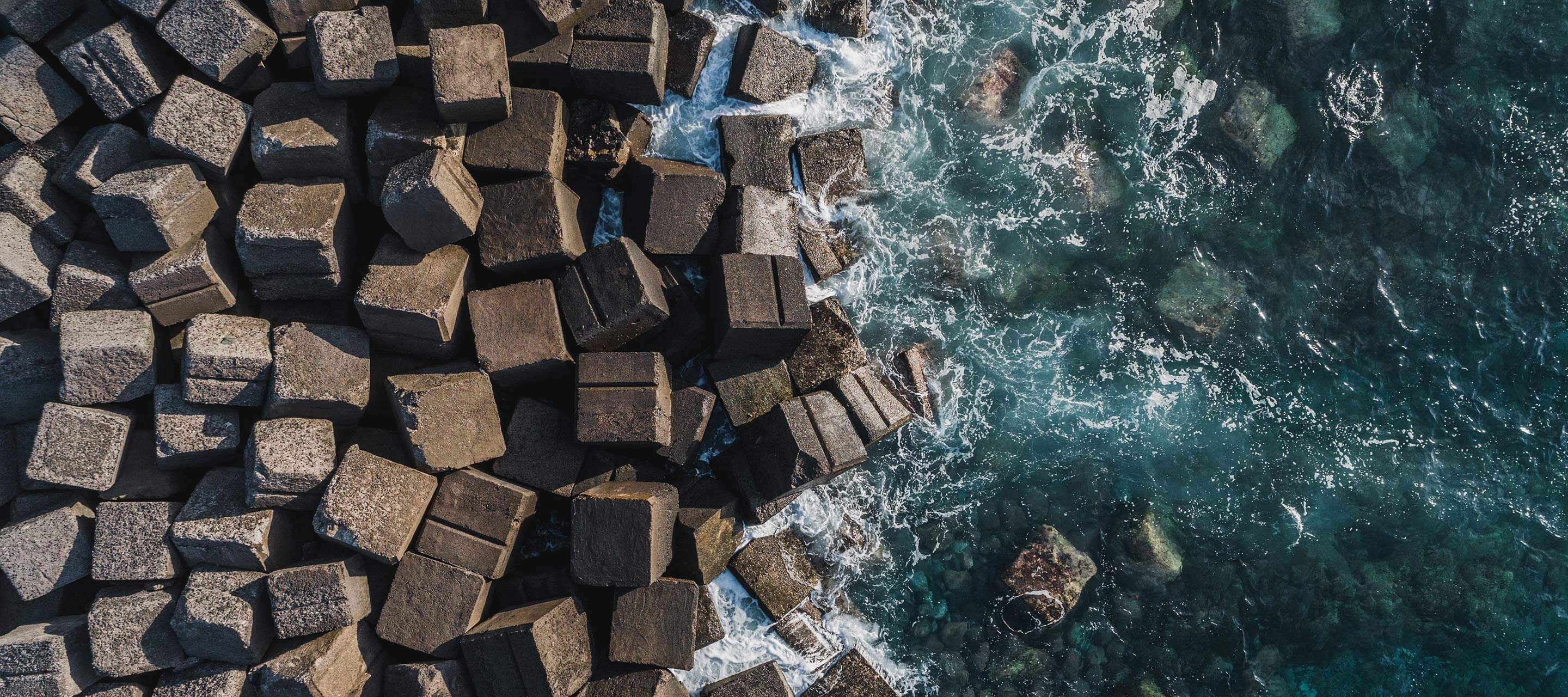 rocks and waves at shore