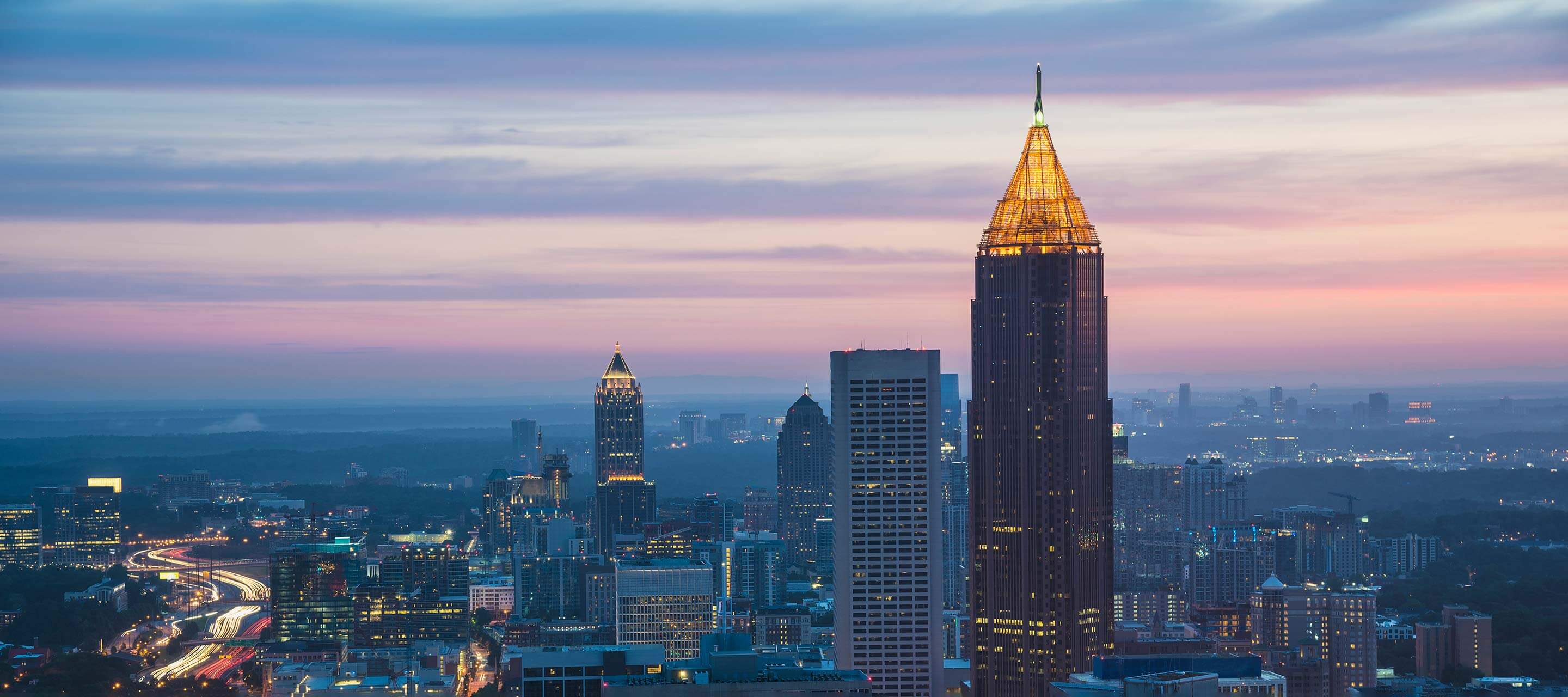 cityscape at dawn