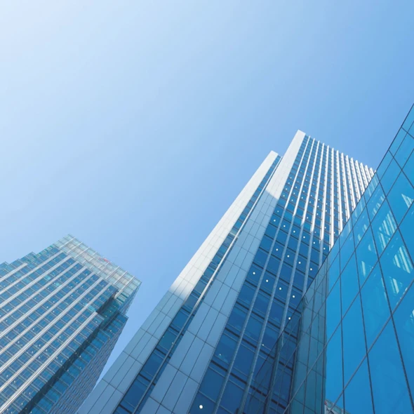 view of buildings from the ground