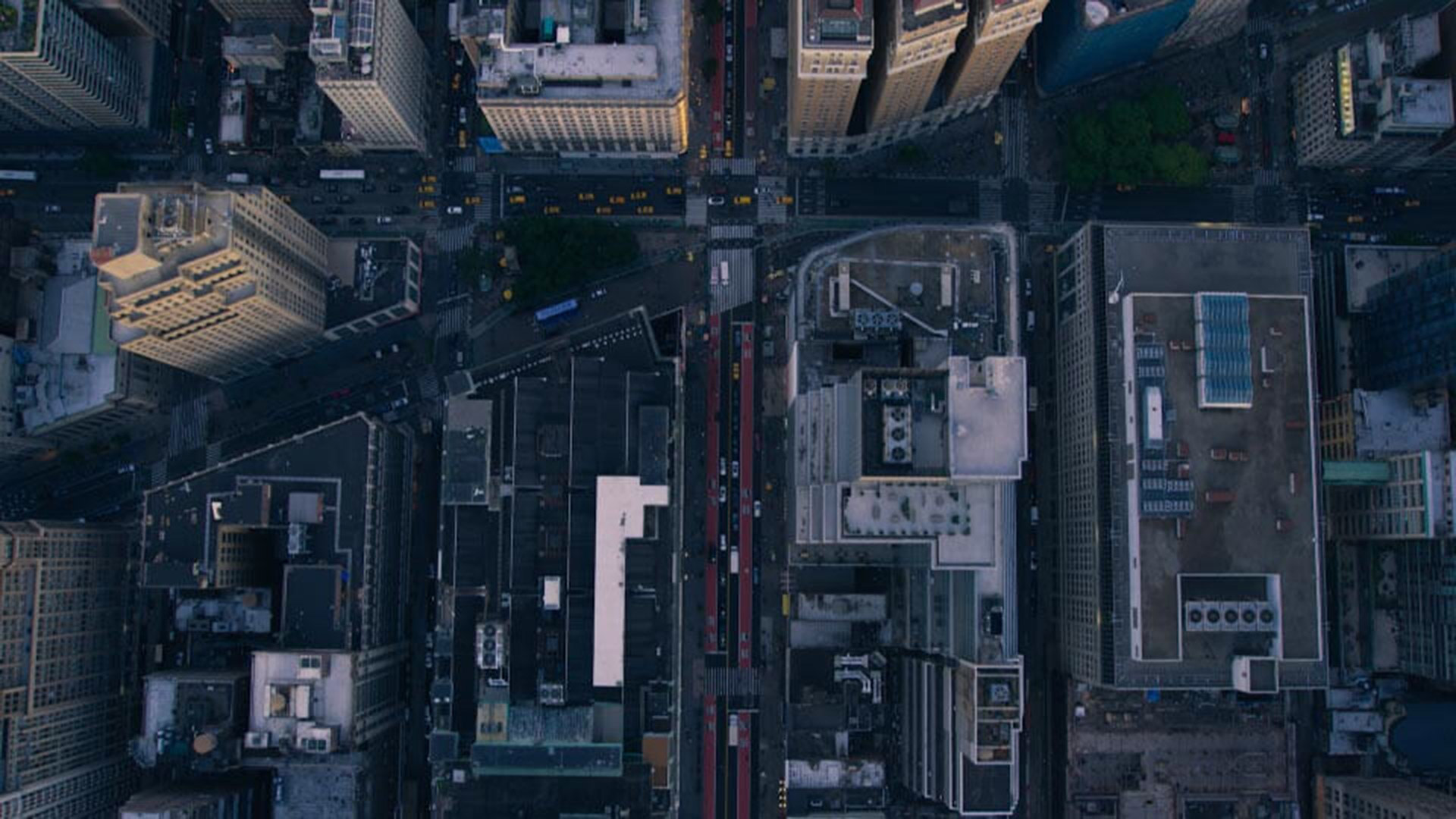 aerial view of city