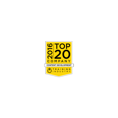 Training Industry’s Top 20 Content Development Companies logo