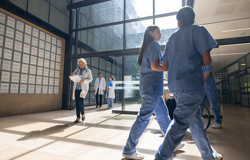 nurses walking