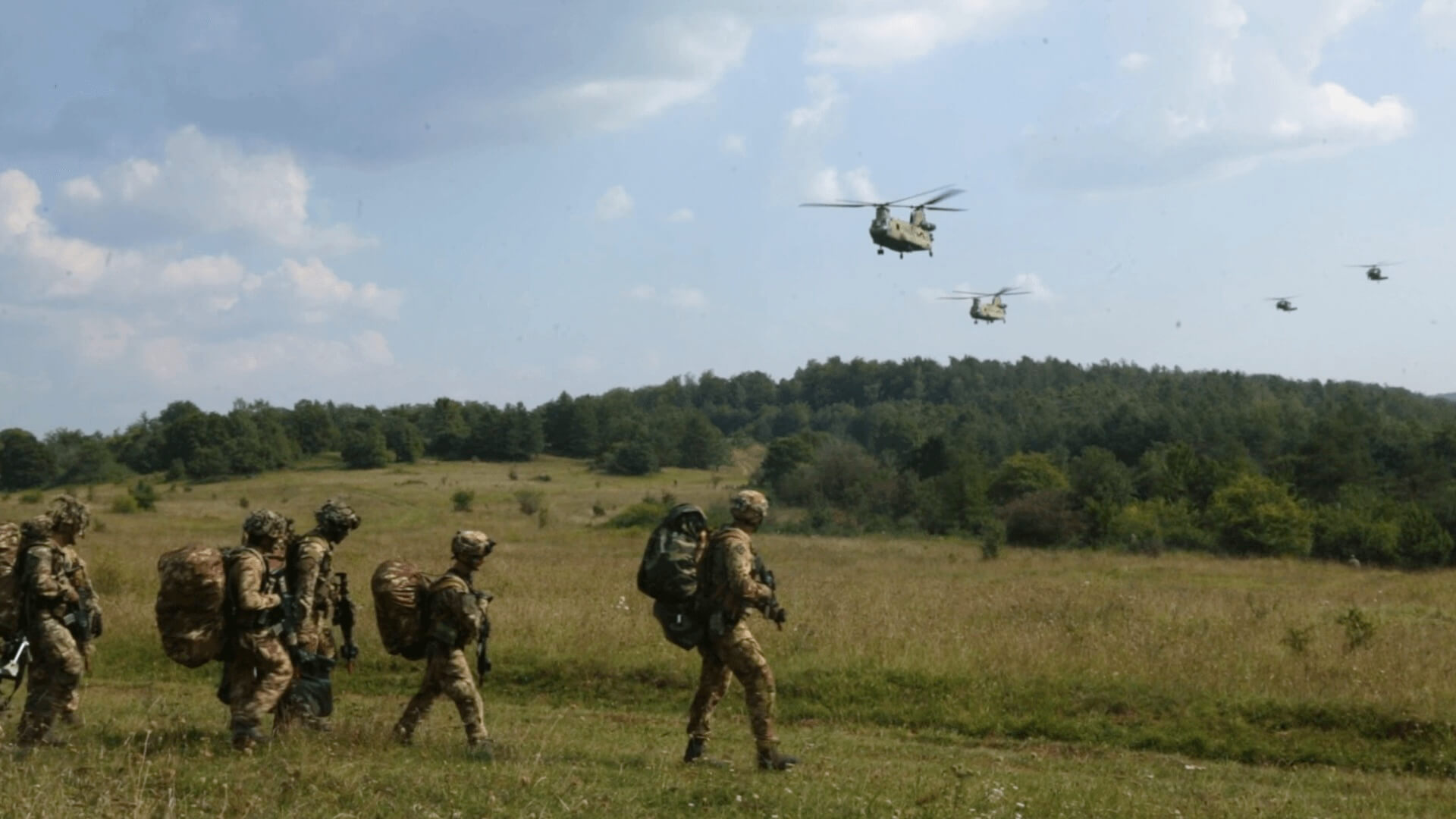 soldiers walking