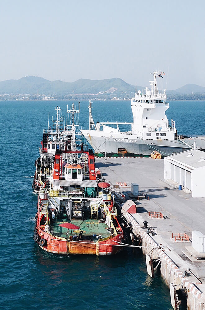 loading dock for large barge