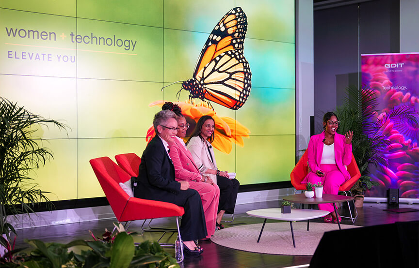 People at GDIT Women + Technology event 
