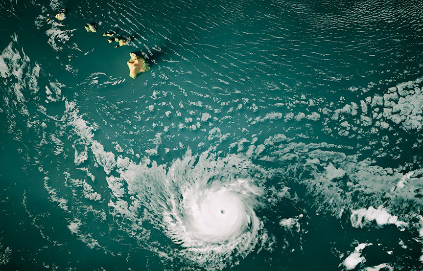 Hurricane Dora 2023 Cloud Map Hawaii 