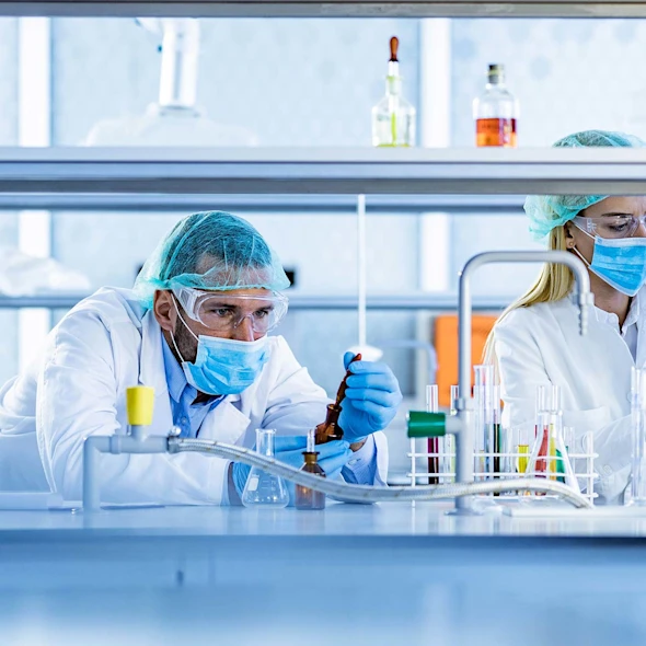 researchers in the lab