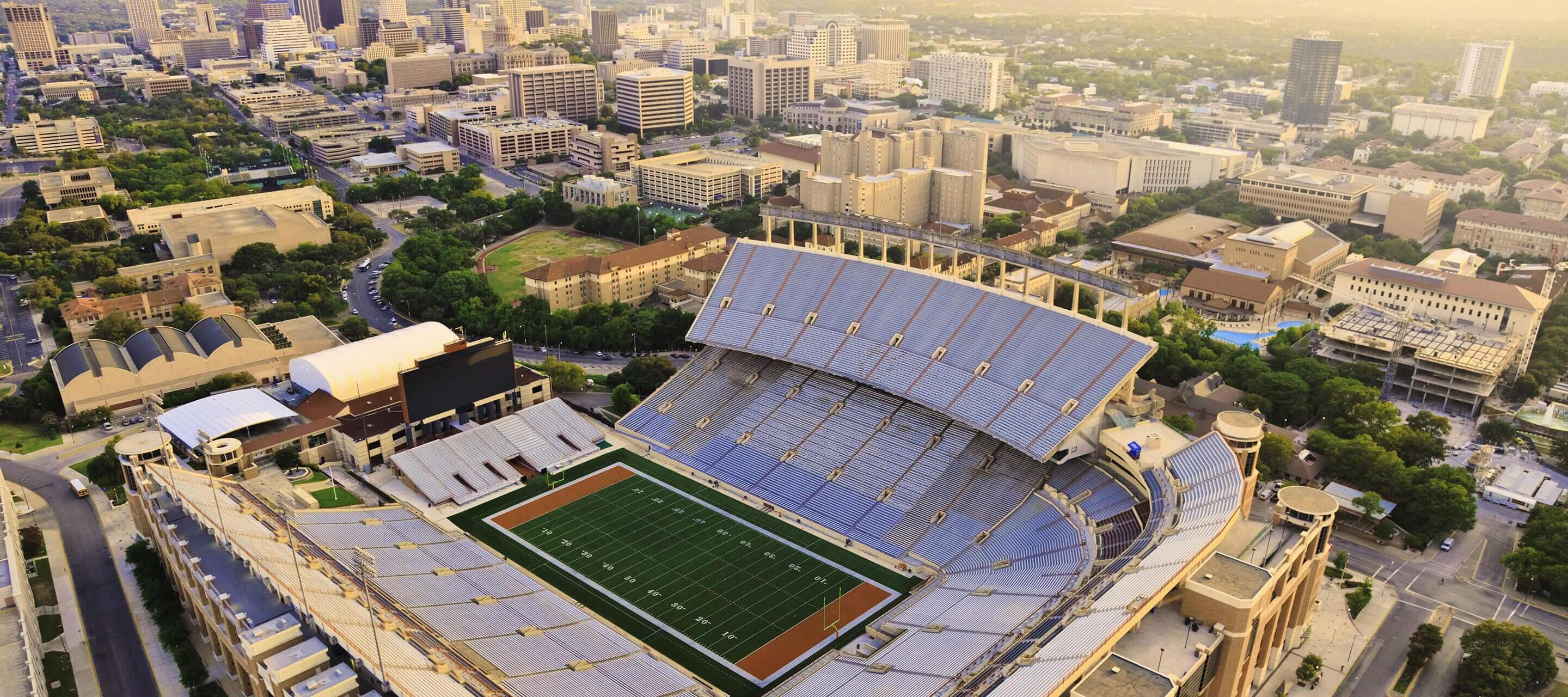 Overhead shot of stadium