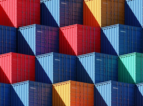 colorful shipping containers - supply chain