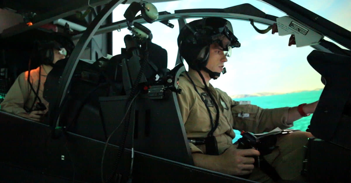 Air Force pilot in aircraft