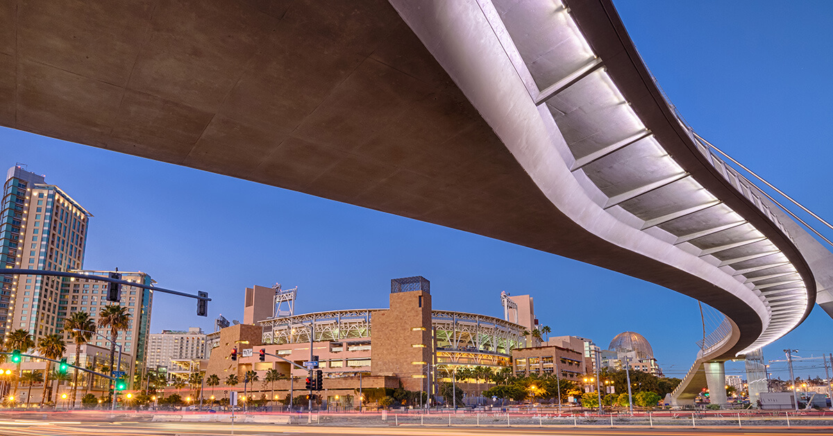 under pedestrian bridge