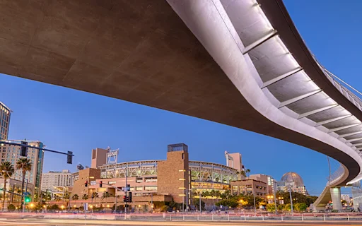 under pedestrian bridge
