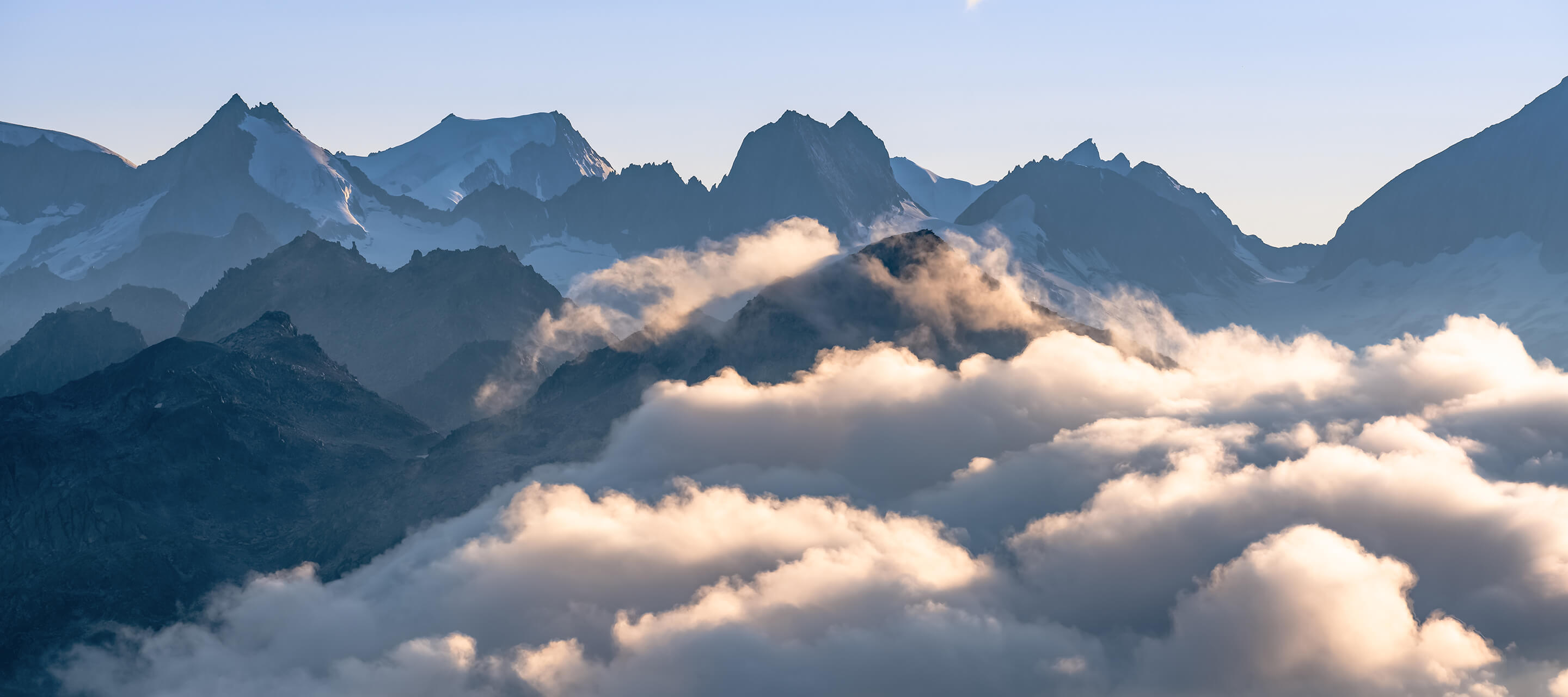 mountains and clouds