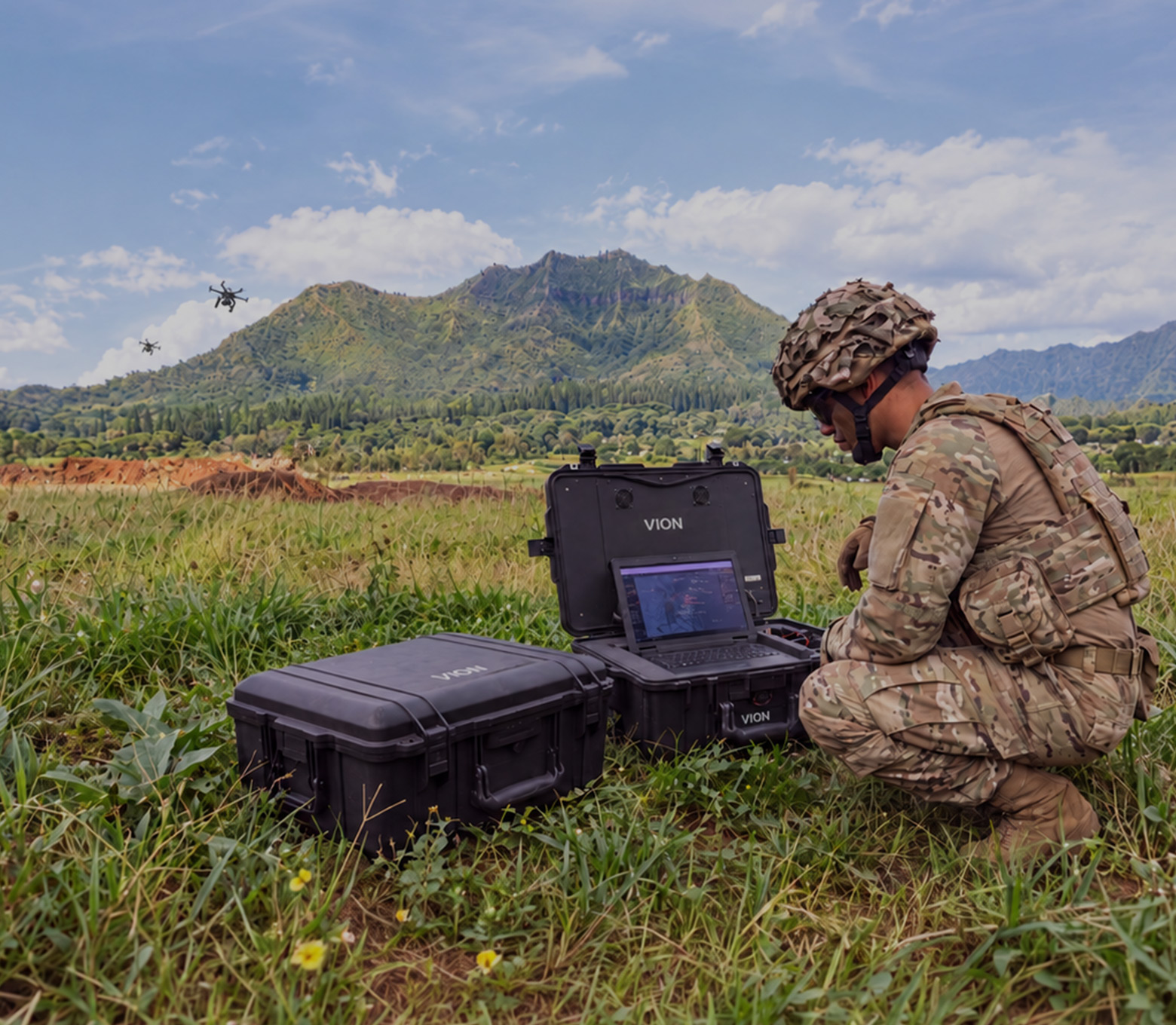soldier using GDIT Vion kit