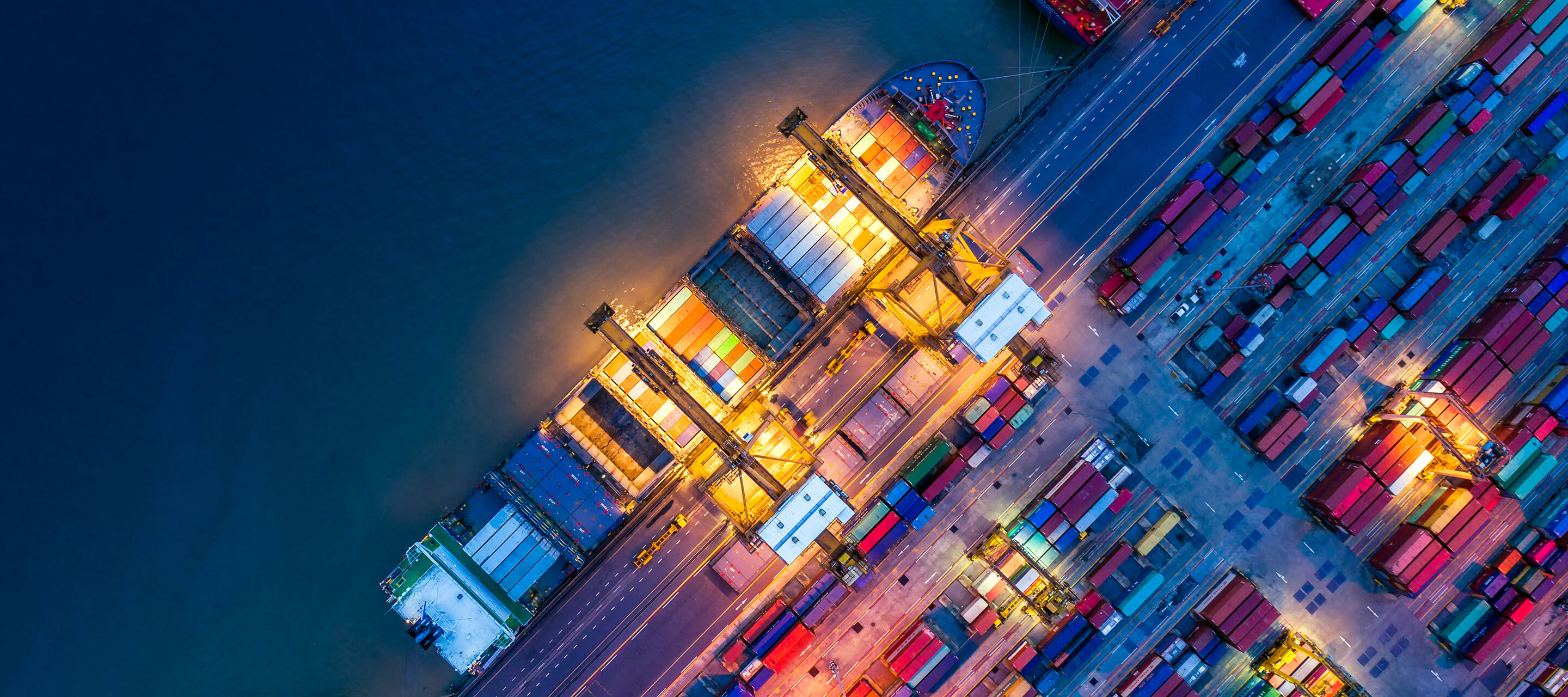 Container ship in import export and business logistics